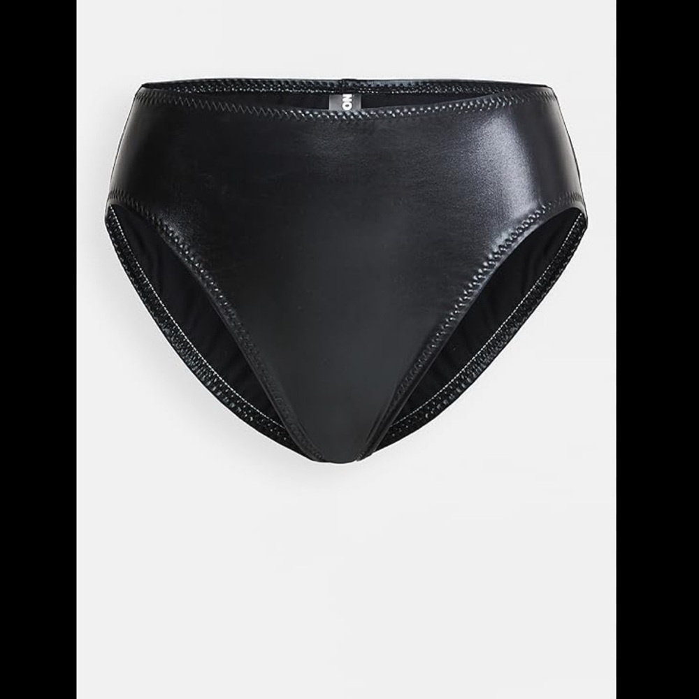 Norma Kamali Black High-Waist Bikini Bottom